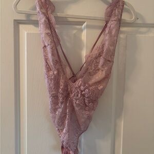Victoria's Secret Pink Lace bodysuit